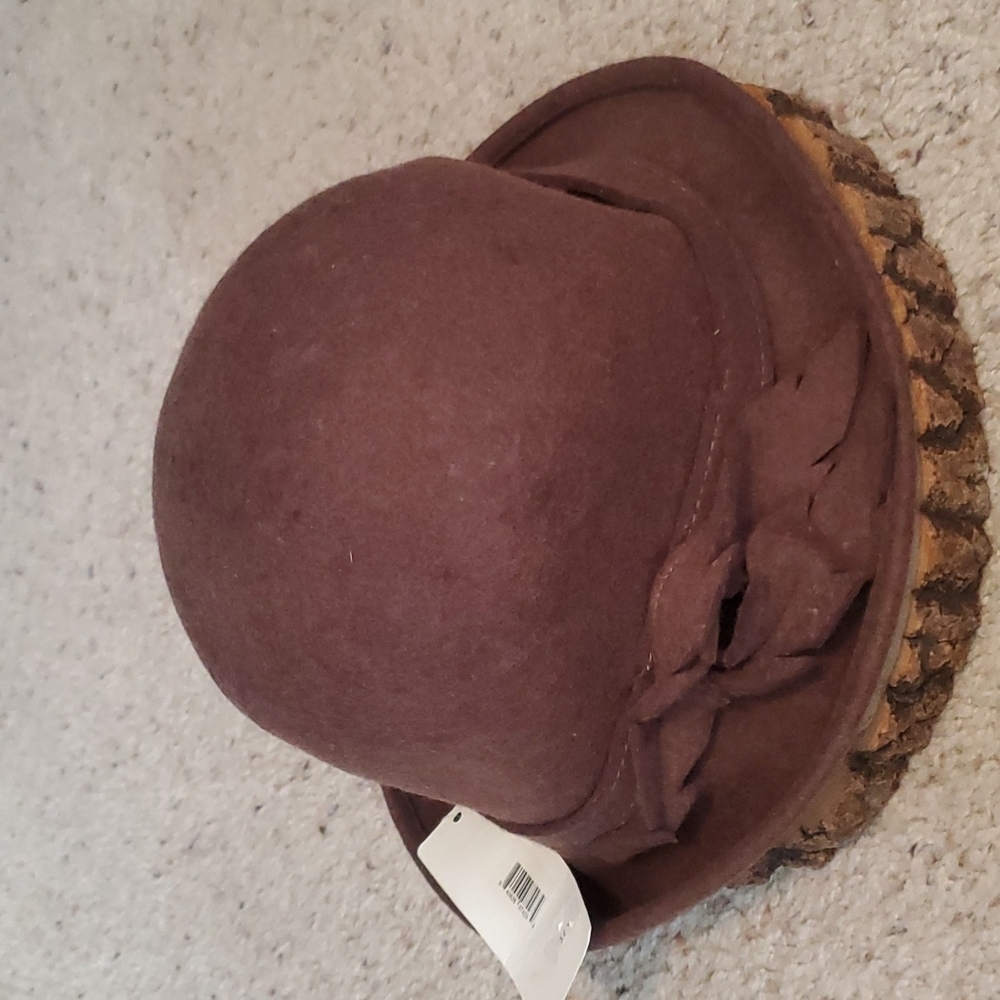 Jeanne Simmons Brown Wool Women's Hat NEW